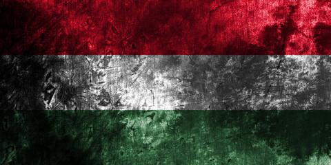 Old Hungary grunge background flag