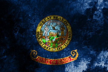 Obraz na płótnie Canvas Idaho state grunge flag, United States of America