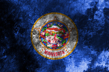 Obraz na płótnie Canvas Minnesota state grunge flag, United States of America