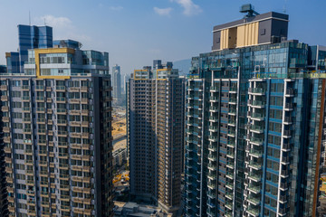 Fototapeta premium Residential skyscraper building in Hong Kong