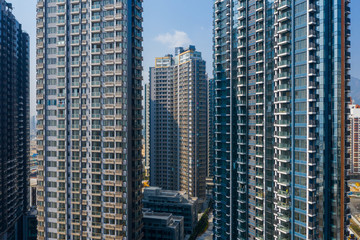 Fototapeta na wymiar Residential skyscraper building in Hong Kong