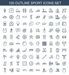Fototapeta na wymiar 100 sport icons