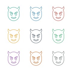 devil emot icon white background