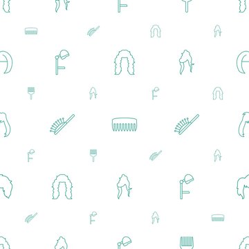 hairstyle icons pattern seamless white background