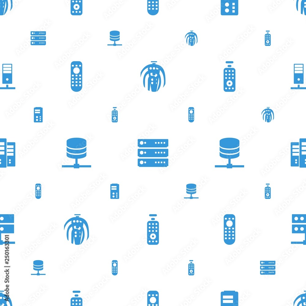 Poster remote icons pattern seamless white background