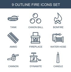 Fototapeta premium fire icons
