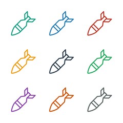 rocket bomb icon white background