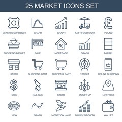 25 market icons
