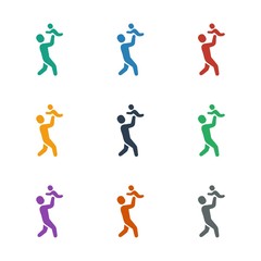 Naklejka premium father with baby icon white background