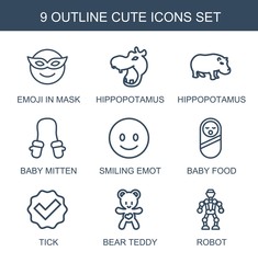 9 cute icons