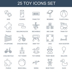25 toy icons