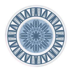 Ornamental Round Lace. Sacred Oriental Mandala. Color Floral Ornament. Modern Decorative Vector Illustration