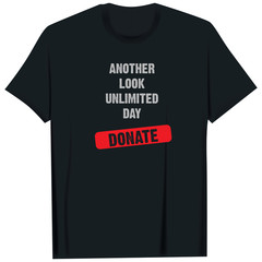 Shirt with call for donation