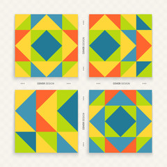 Obraz premium Abstract colorful geometric design. Vector illustration. Pattern can be used as a template for brochure, annual report, magazine, poster, presentation, flyer and banner.