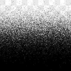 Grunge gradient spray stipple grain vector transparent background noise old texture black and white, grainy sand stipple dust dots backdrop effect clipart © vladwel