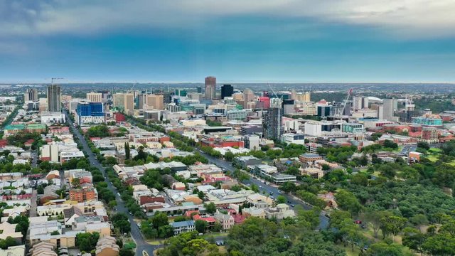 Aerial hyperlapse video of Adelaide in Australia
