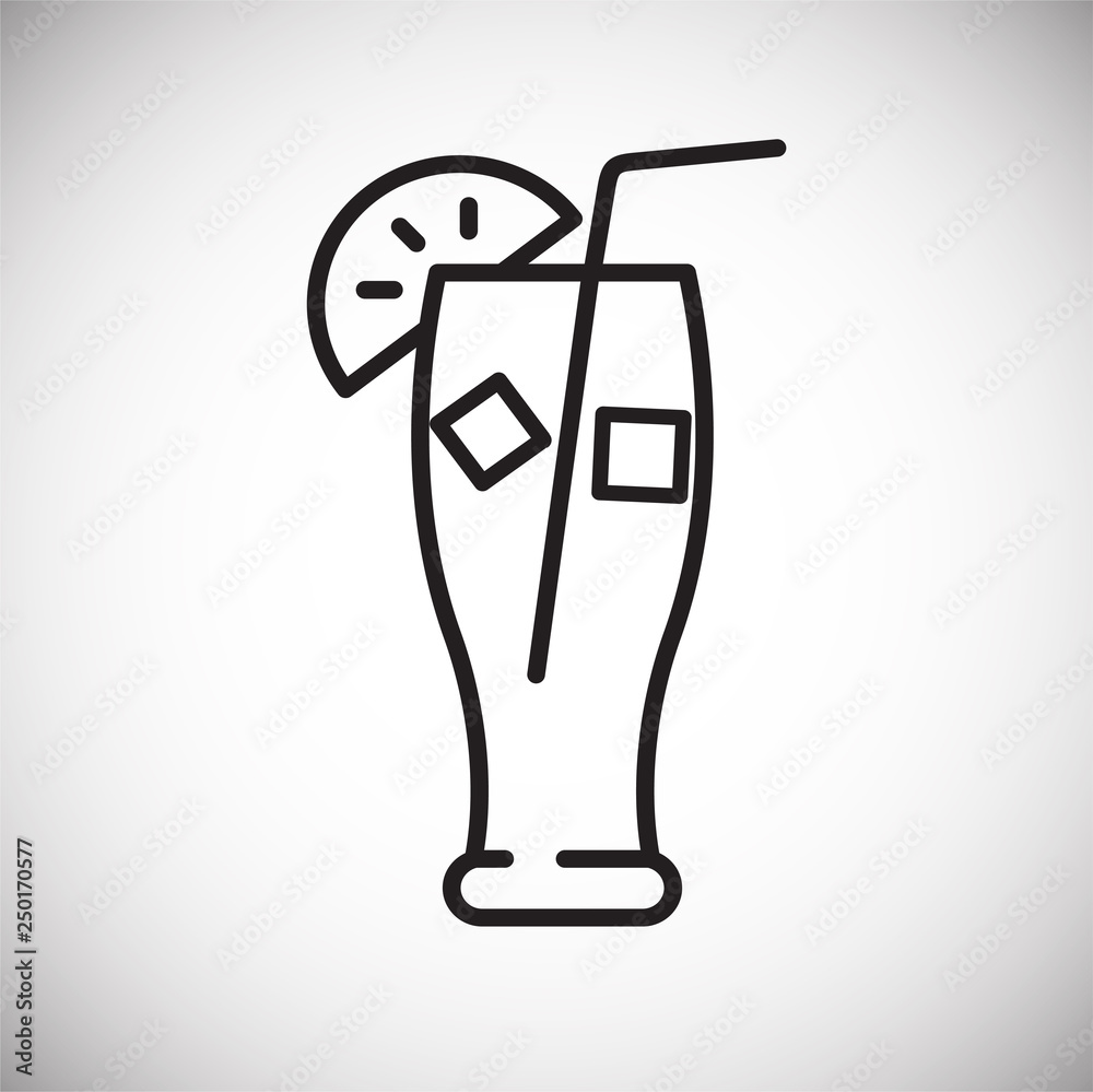 Poster fizzy drink icon on white background for graphic and web design, modern simple vector sign. internet