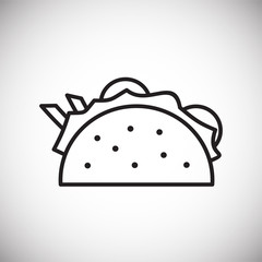 Taco icon on white background for graphic and web design, Modern simple vector sign. Internet concept. Trendy symbol for website design web button or mobile app