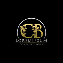 Luxury Gold CB Letter Logo