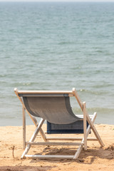 Beautiful tropical view of sunny beach at the summer.