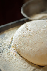Fototapeta na wymiar Dough for homemade bread