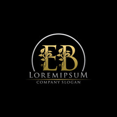 Luxury Gold EB Letter Logo