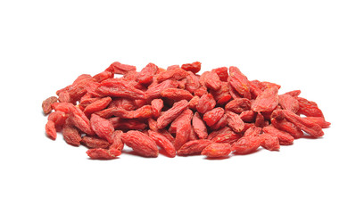 goji berry fruit isolated on the white