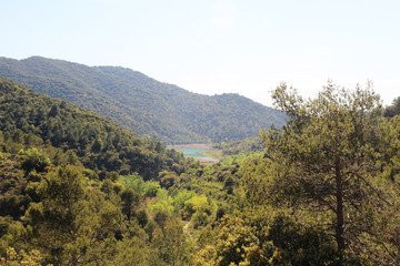 Fototapeta na wymiar A mountain terrain of Siurana in Priorat, Spain