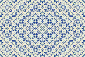Azulejos Tile Vector Seamless Pattern