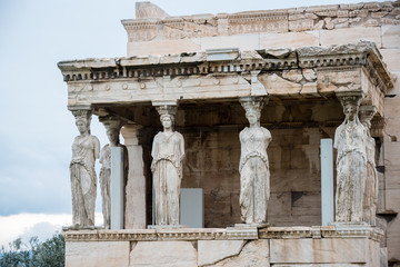 Famous Temple of Athena Nike at the Acropolis of Athens, Greece