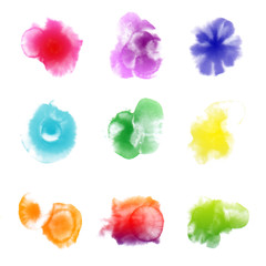 Abstract watercolor art hand paint on white background,Watercolor background