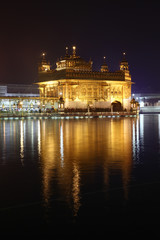 Fototapeta na wymiar The Golden Temple, also known as Darbar Sahib, is a Gurdwara located in the city of Amritsar, Punjab, India. 