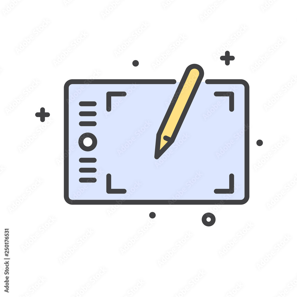 Fototapete Designer tool line icon on white background for graphic and web design, Modern simple vector sign. Internet concept. Trendy symbol for website design web button or mobile app