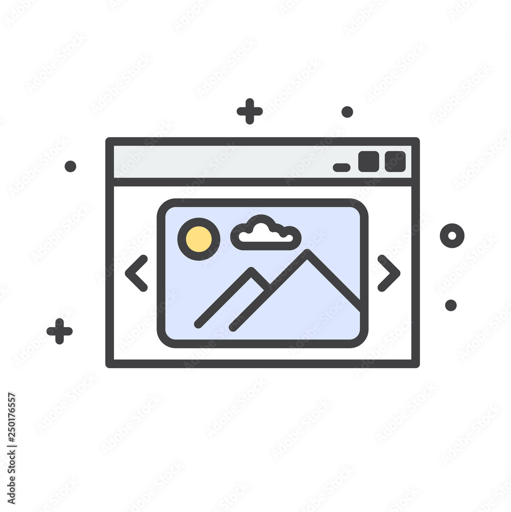 Fototapete Digital image line icon on white background for graphic and web design, Modern simple vector sign. Internet concept. Trendy symbol for website design web button or mobile app