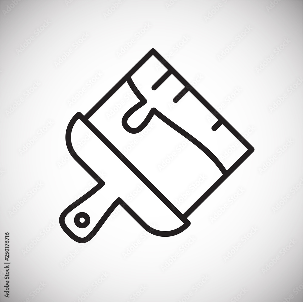 Fototapete Brush line icon on white background for graphic and web design, Modern simple vector sign. Internet concept. Trendy symbol for website design web button or mobile app