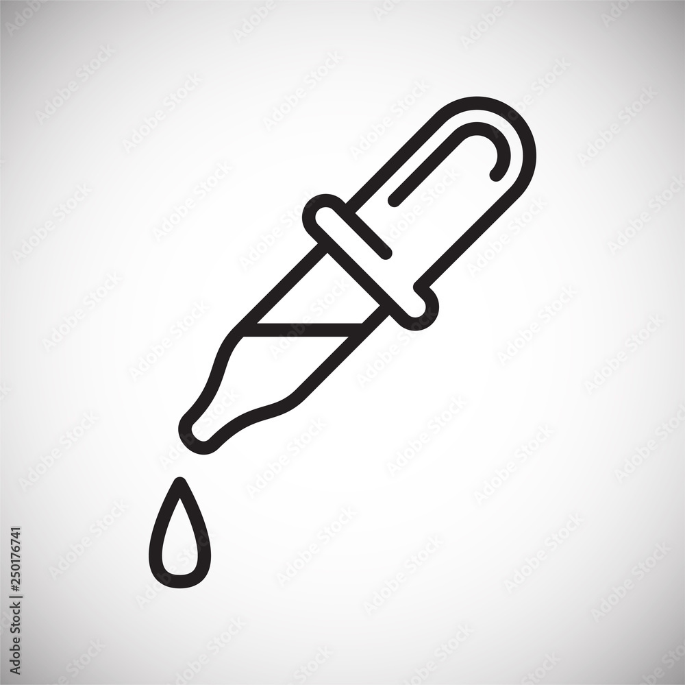 Fototapete Eyedropper line icon on white background for graphic and web design, Modern simple vector sign. Internet concept. Trendy symbol for website design web button or mobile app