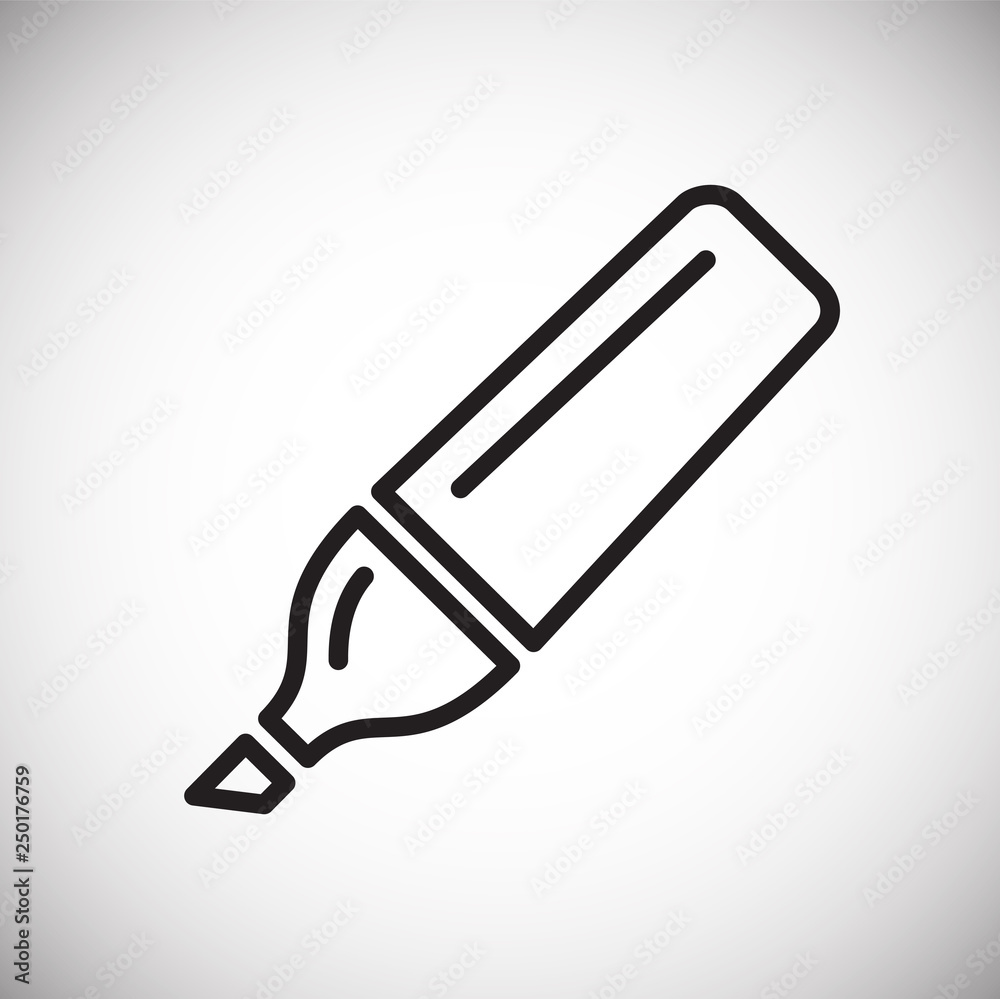 Fototapete Marker line icon on white background for graphic and web design, Modern simple vector sign. Internet concept. Trendy symbol for website design web button or mobile app