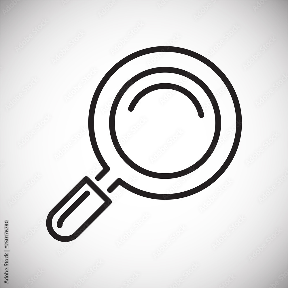 Fototapete Loupe line icon on white background for graphic and web design, Modern simple vector sign. Internet concept. Trendy symbol for website design web button or mobile app
