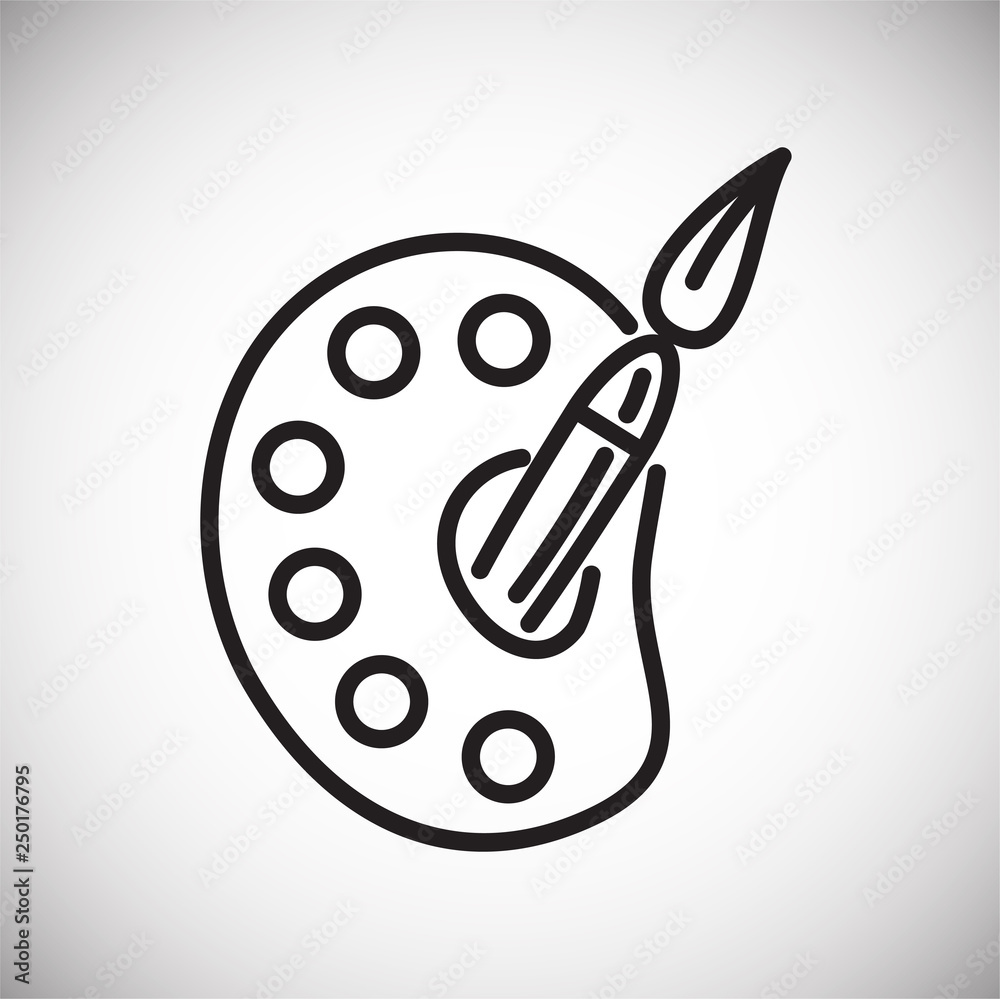 Fototapete Brush line icon on white background for graphic and web design, Modern simple vector sign. Internet concept. Trendy symbol for website design web button or mobile app