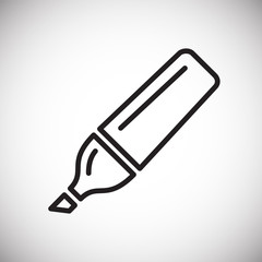 Marker line icon on white background for graphic and web design, Modern simple vector sign. Internet concept. Trendy symbol for website design web button or mobile app