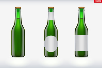 Craft beer bottle set mockup