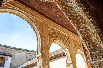 Nasrid Palaces, Alhambra palace complex in Granada, Andalusia, Spain