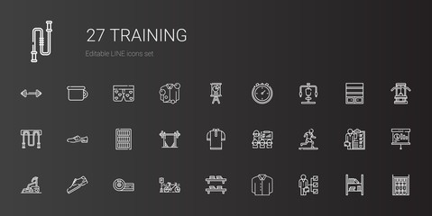 training icons set