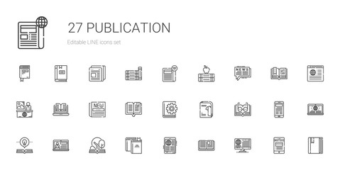 publication icons set