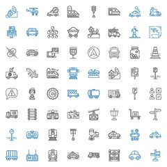traffic icons set