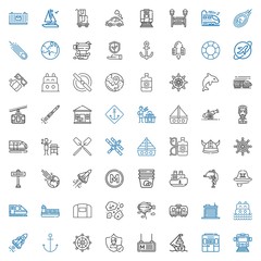 ship icons set