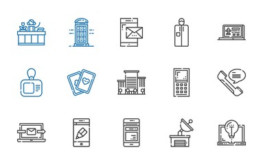 telephone icons set
