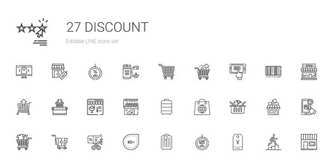 discount icons set