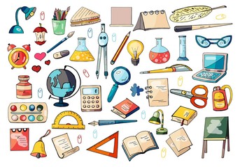 Big set of hand drawn stationery