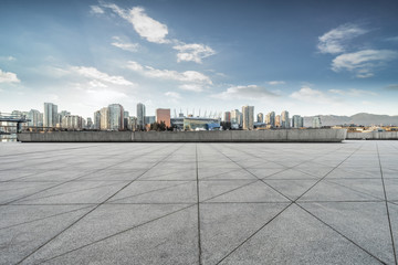 empty concrete square floor